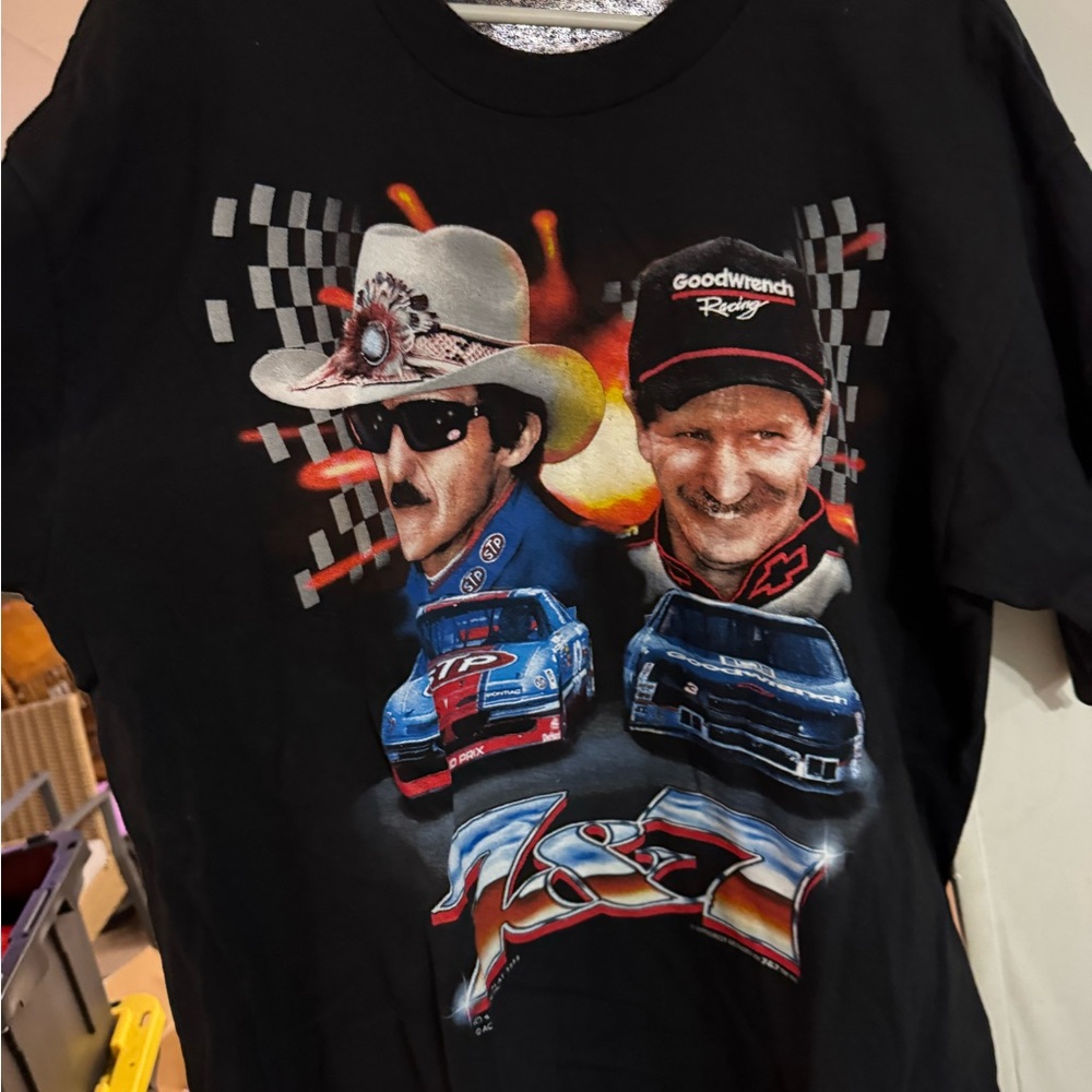 Men's Black Racing Graphic Tee